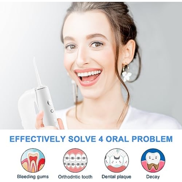 Hotodeal Water Dental Flosser with Electric Toothbrush,Portable Cordless - Image 2
