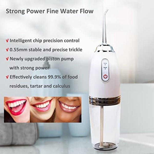 EXBEPE Cordless Water Flosser Pick Powerful Teeth Cleaner Rechargeable Dental - Image 5