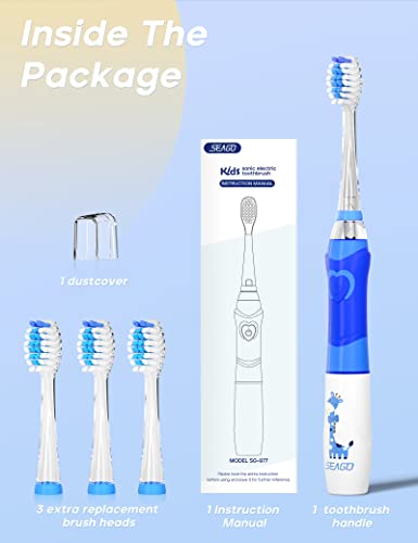 SEAGO Light Up Toothbrush for Kids, Kids Battery Toothbrushes - Image 6