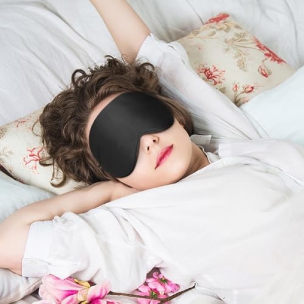 Gritin Silk Sleep Mask, Eye Mask, Light-Blackout Design Ultra Soft & Comfortable - Image 7