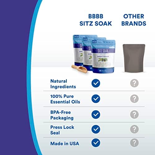 Sitz Bath Salt (3-Pack Plus Scoop) Hemorrhoid Soothing Sitz Soak Epsom Salt - Image 7