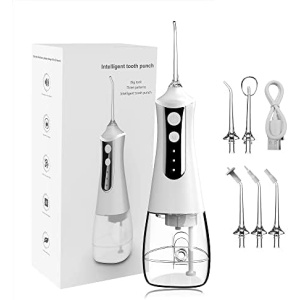Intelligent Water Flosser, Portable Oral Irrigator Teeth Cleaner with 3 Modes, 3