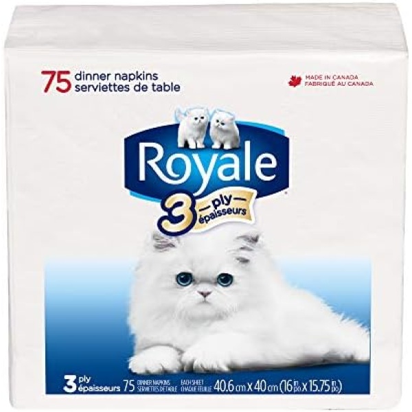 Royale, Dinner Napkins, 3 ply, 75 Paper Napkins (63435-73017-5) - Image 2