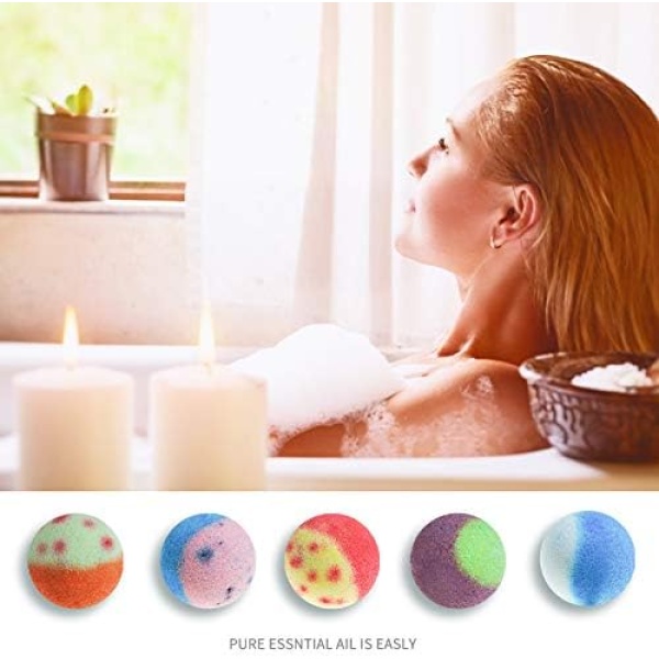 Nagaliving Bath Bombs Gift Set, 10 Organic Bubble Bath Bombs, Bath Gift - Image 8