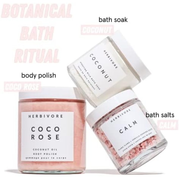 HERBIVORE Calm Soaking Bath Salts – Natural Himalayan Pink Salt - Image 8