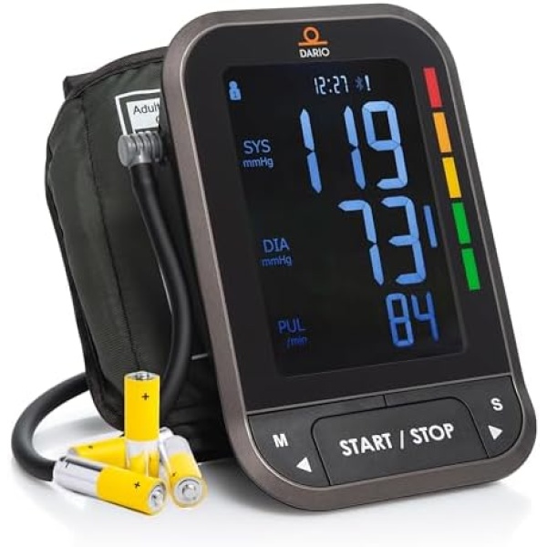 Dario Blood Pressure Monitor for Home Use Gen2 Automatic Machine, LCD Backlit