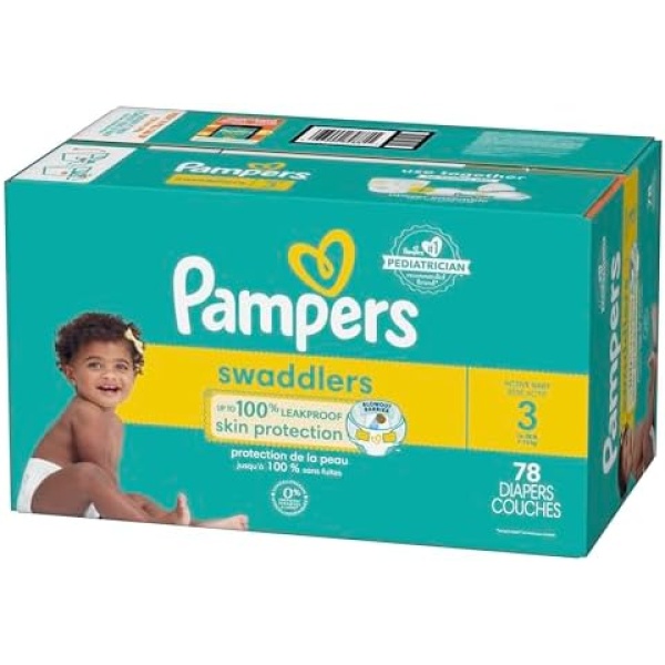 Pampers Swaddlers Diapers - Size 3, 78 Count, Ultra Soft Disposable Baby Diapers - Image 17