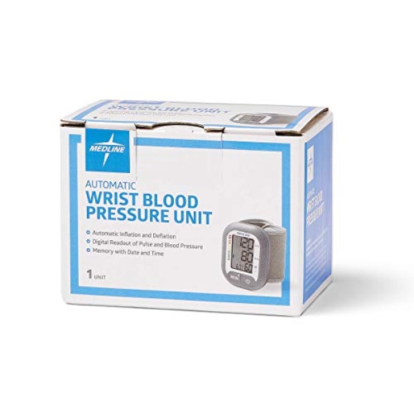 Medline Digital Wrist Blood Pressure Monitor, BP Cuff with Batteries Included - Image 9