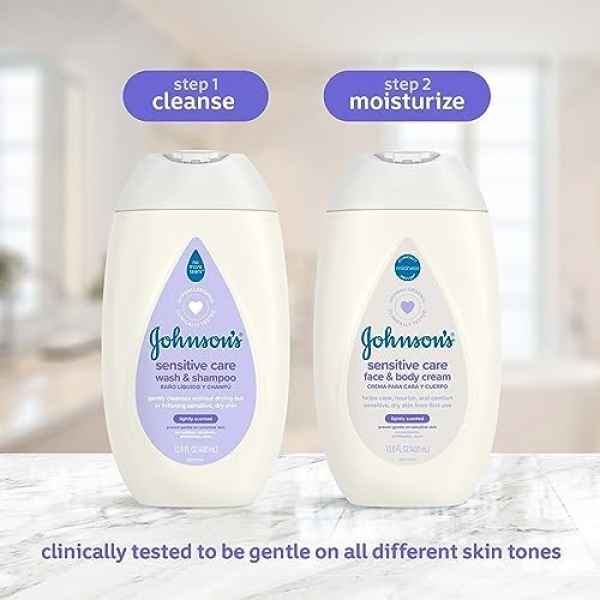 Johnson's Sensitive Care Face & Body Cream - Image 5