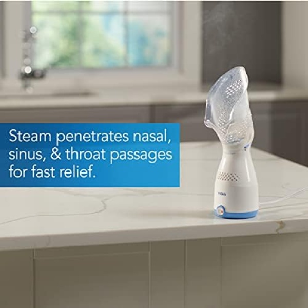Vicks Personal Sinus Steam Inhaler with Soft Face Mask – Face Humidifier - Image 3