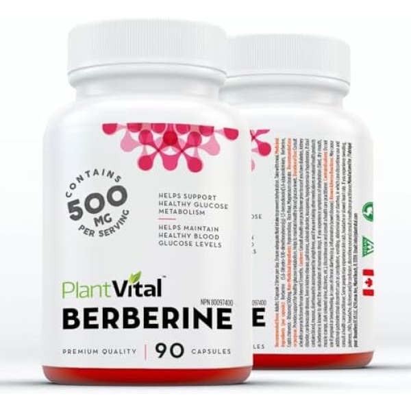 PlantVital Berberine 500mg Supplement -90 Capsules. Berberine Supplements - Image 7