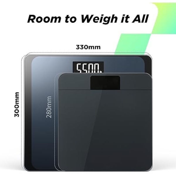 550lb Bathroom Digital Scale for Body Weight with Ultra-Wide Platform and Large - Image 4