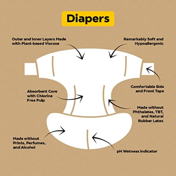 DYPER Viscose from Bamboo Baby Diapers Size 5 | Honest Ingredients | Cloth - Image 3