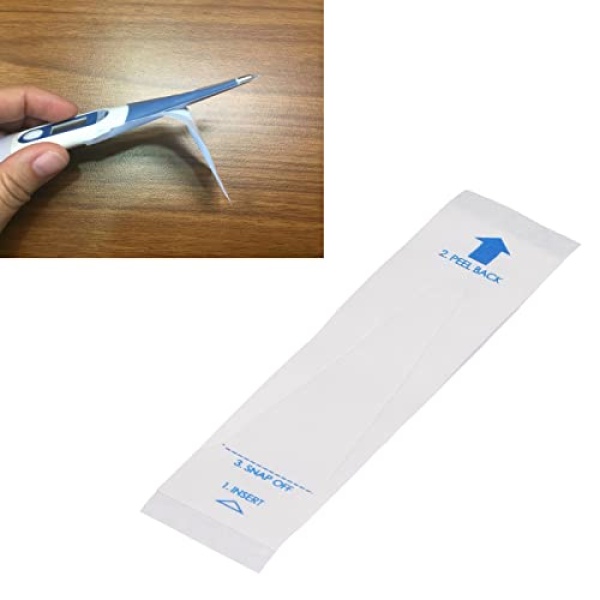 100pcs Digital Thermometer Probe Covers, White, Disposable Safe Hygienic Oral - Image 3
