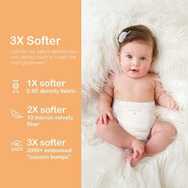 Baby Diapers Size 5 (27+lb),48 Count Babycozy Dry Disposable Diapers Bouncy Soft - Image 3