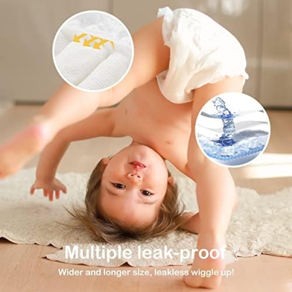Baby Diapers Size 5 (27+lb),48 Count Babycozy Dry Disposable Diapers Bouncy Soft - Image 4