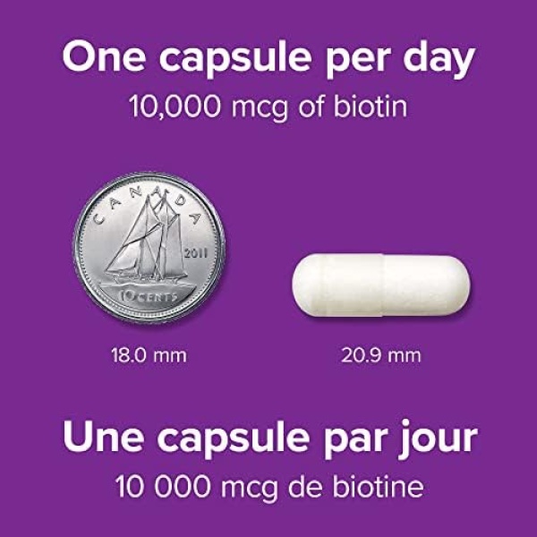 Webber Naturals Biotin 10,000 mcg Extra Strength, 120 Capsules, Supports Healthy - Image 5