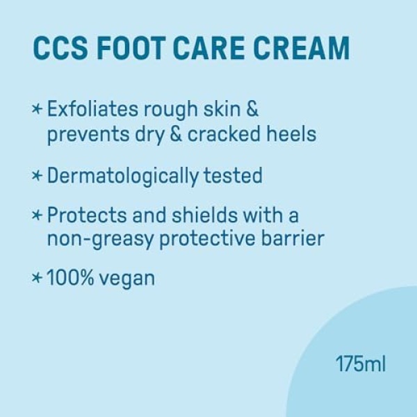 CCS Professional Foot Care Cream 175 ml - Moisturise and Protect Dry - Image 3