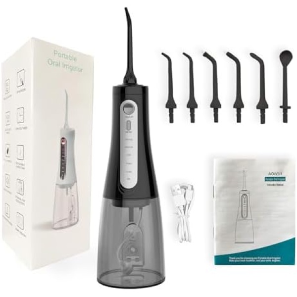 Water Flosser for Teeth Cordless, Portable Oral Irrigator with 5 Modes, IPX8