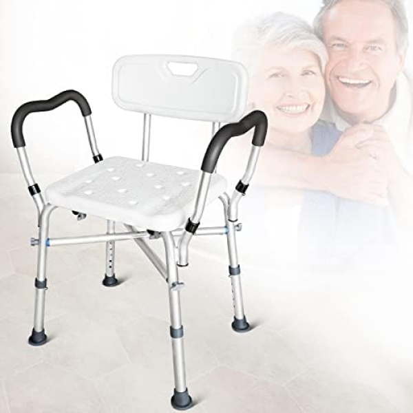 Bath Chair with Arms, Medical Shower Seat, Bariatric Bath Stool Safety Shower - Image 9