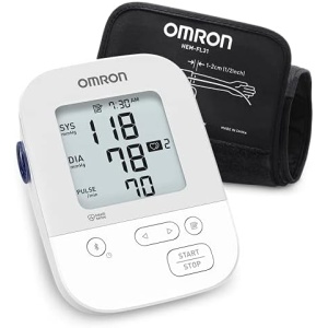 OMRON Silver Blood Pressure Monitor, Upper Arm Cuff, Digital Bluetooth Blood
