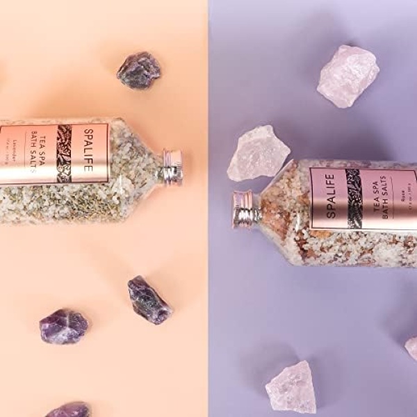 SpaLife Soothing Petal-Infused Effervescent Mineral Bath Salts - 2 Pack 17.6 oz. - Image 3