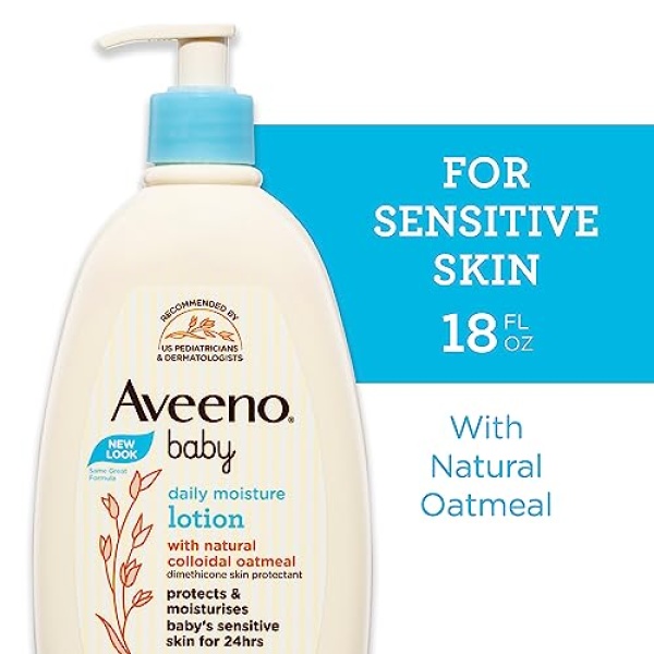 Aveeno Baby Daily Moisture Moisturizing Lotion for Delicate Skin - Image 2