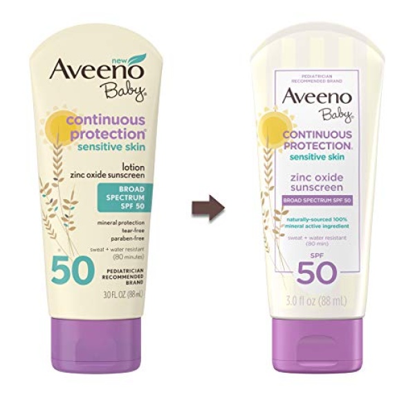 Aveeno Baby Continuous Protection Zinc Oxide Mineral Sunscreen Lotion - Image 6