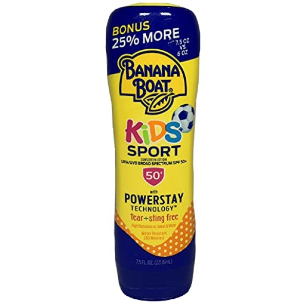 Banana Boat Kids Sport Tear-Free, Sting-Free Broad Spectrum Sunscreen Lotion