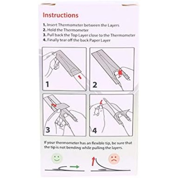 YANIYA 100Pcs Disposable Digital Thermometer Probe Covers Sleeve For Armpit - Image 3