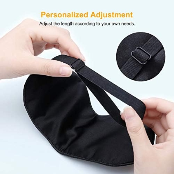 Gritin Silk Sleep Mask, Eye Mask, Light-Blackout Design Ultra Soft & Comfortable - Image 4
