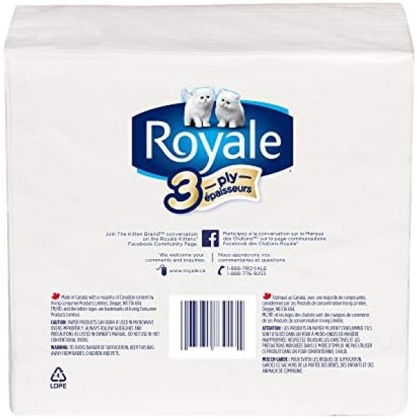 Royale, Dinner Napkins, 3 ply, 75 Paper Napkins (63435-73017-5) - Image 4