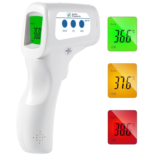 ByFloProducts, Forehead Thermometer, Non Touch Digital Thermometer for Adult and
