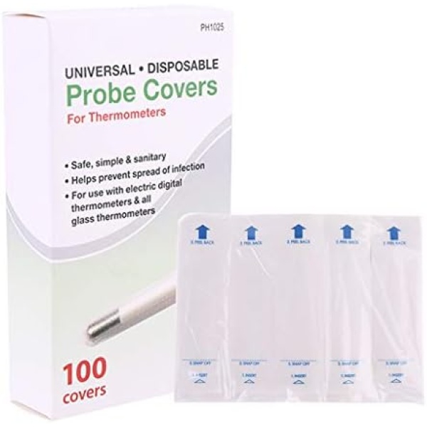YANIYA 100Pcs Disposable Digital Thermometer Probe Covers Sleeve For Armpit