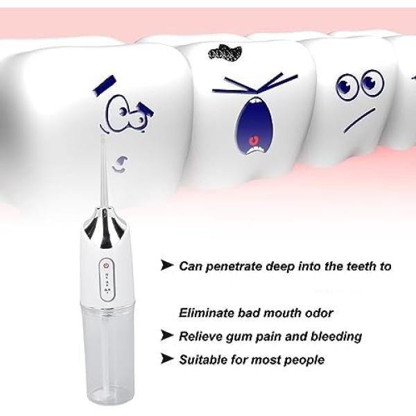 Cordless Water Flosser, 220ML Portable and Rechargeable Water Flosser for Teeth - Image 2