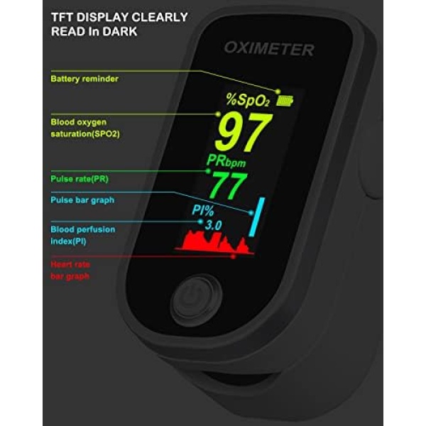 Pulse Oximeter Fingertip - Oxygen Meter Finger Pulse Oximeter - Blood Oxygen - Image 4