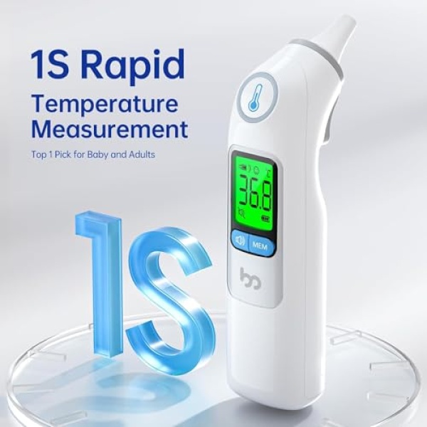 Infrared Ear Thermometer, Accuracy Health Care Therometer for Adults and Kids, - Image 2