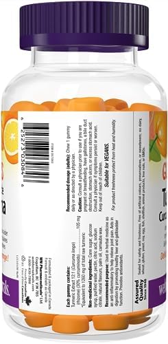 Webber Naturals Turmeric Curcumin Gummy, 1,260 mg of Raw Herb, 120 Gummies - Image 7