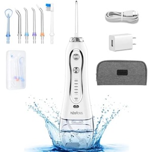 H2ofloss Water Flosser Portable Dental Oral Irrigator with 5 Modes, 6