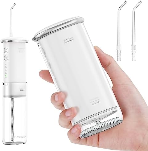 Water Dental Flosser for Teeth- Cordless Oral Irrigator with Stepless Pressure