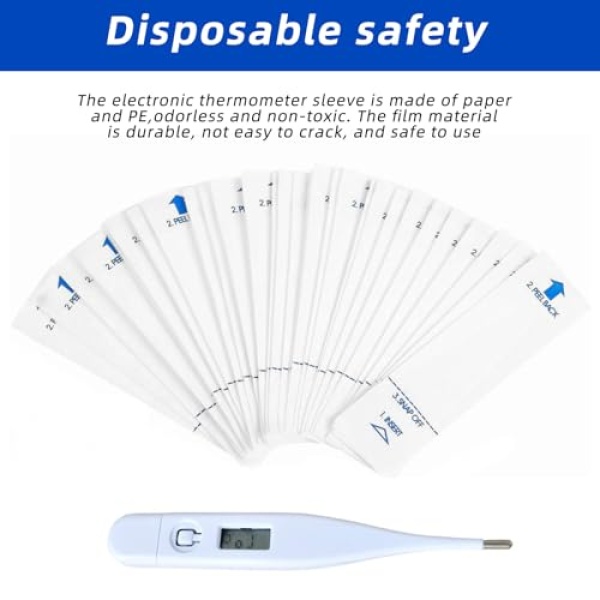 100 Pieces Digital Thermometer Probe Covers Disposable Thermometer Sleeves - Image 3