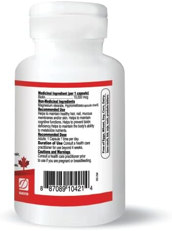 Nutridom Biotin Capsules 10000mcg for Hair Growth, B7-Vitamin Supplements - Image 2