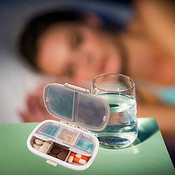 4 Pack Pill Organizer, Daily Pill Case with Label, 8 Compartment Travel Pill Box - Image 7