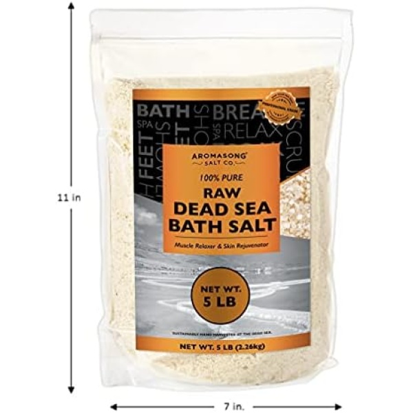 5 lbs Raw Dead Sea Salt - Contains All Dead sea Minerals Including Dead sea Mud - Image 7