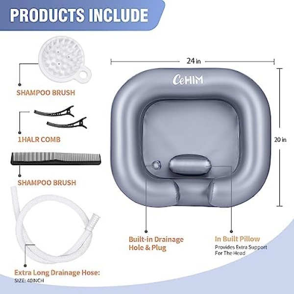 Inflatable Shampoo BSTOK CODE - Portable Shampoo Bowl, Hair Washing BSTOK CODE - Image 4