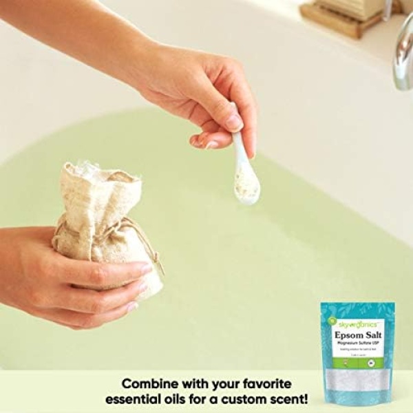 Sky Organics Epsom Salt - 100% Pure Magnesium Sulfate, USP Grade, Kosher - Image 5