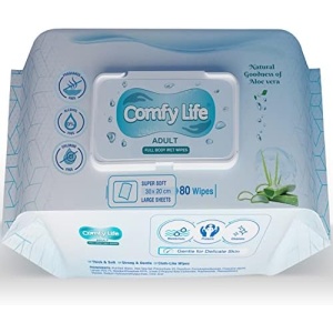Comfy Life Premium Full Body Cleansing Wet Wipes for Adults - Large Luxury