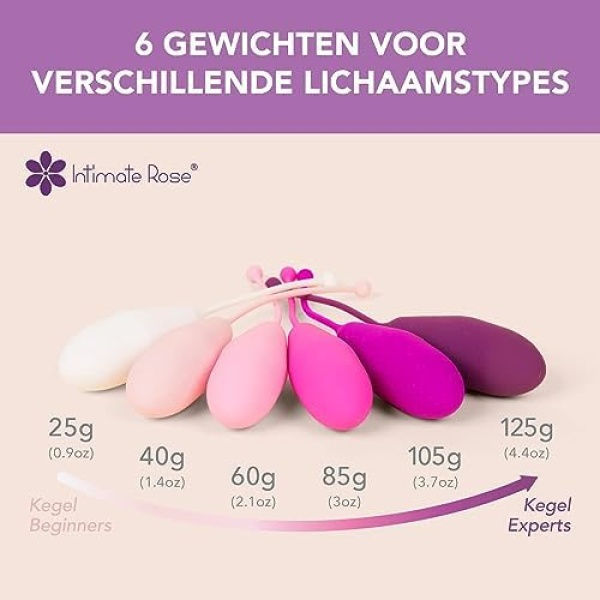 Kegel Exercise System - Pelvic Floor Exercises - Set of 6 Premium Silicone Kegel - Image 4
