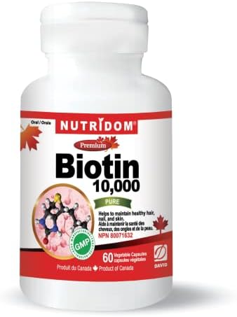 Nutridom Biotin Capsules 10000mcg for Hair Growth, B7-Vitamin Supplements