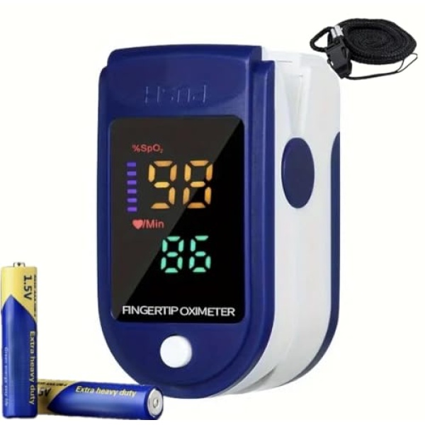 Finger Pulse Oximeter Larger Display Blood Oxygen Monitor with Batteries - Image 9